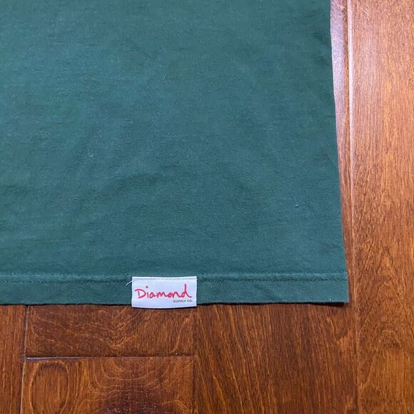 Diamond Supply Co. Streetwear Roses Logo Hunter Green T-Shirt Men's Size Medium - Picture 4 of 8